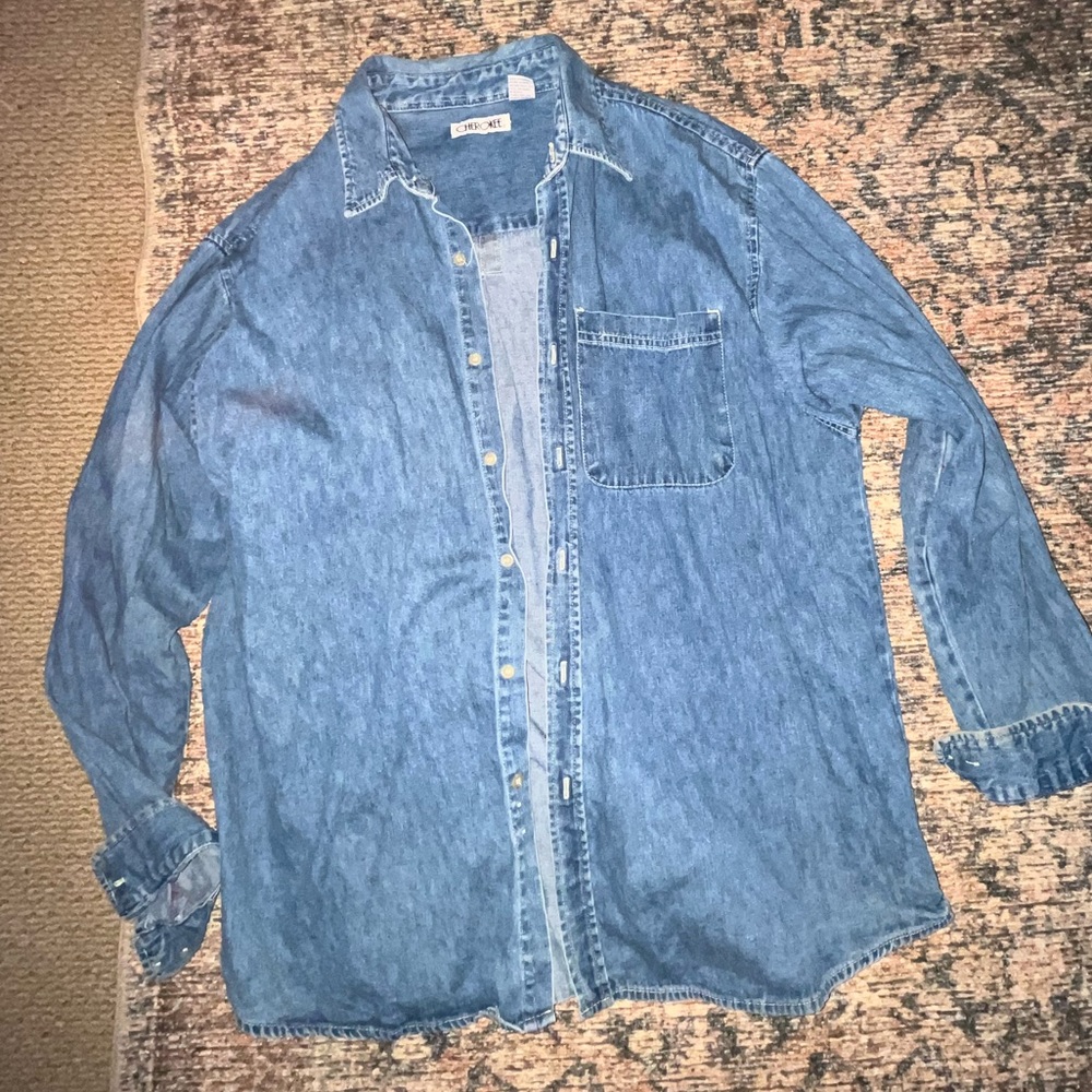 VTG. Cherokee Denim Button Down Shirt